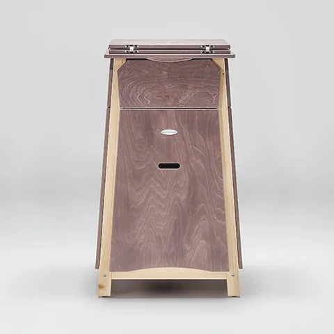 Apericovid | Tavolo Keope colore Mocha telaio naturale