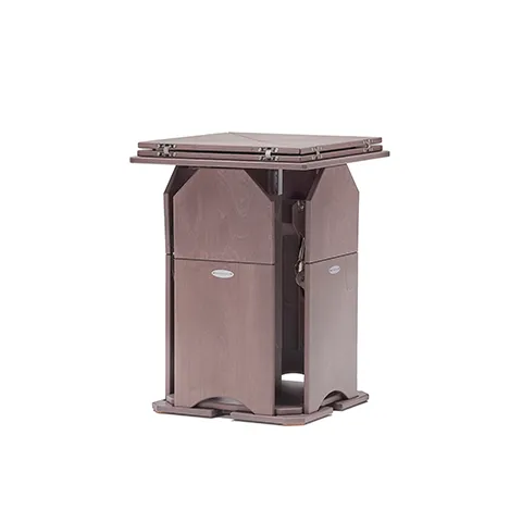 Apericovid | Tavolo Kubo colore Mocha visione laterale thumb